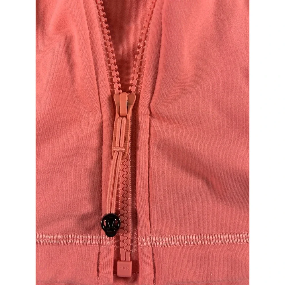 Lululemon Women's Define Jacket Size 6 Coral Full Zip Track Athletic Yoga W4AWKS